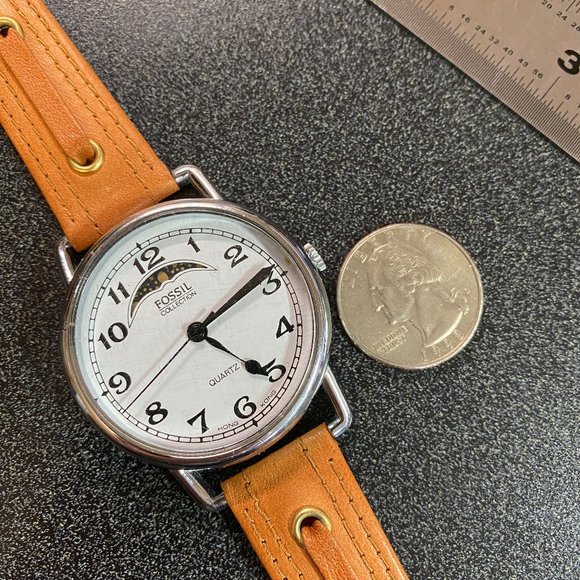 Vintage 1980’s Colossal Fossil Collection Moon Phase Watch Fashion in Time - Picture 10 of 10